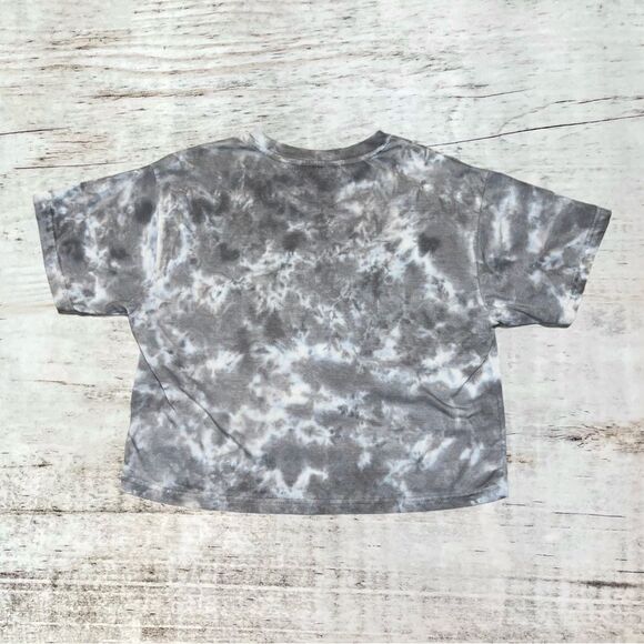 AC/DC Gray Tie Dye Embellished Rhinestone Studded Crop Top Women’s Medium - Picture 6 of 6